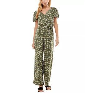 KINGSTON GREY Juniors' Printed Tie-Waist Jumpsuit S